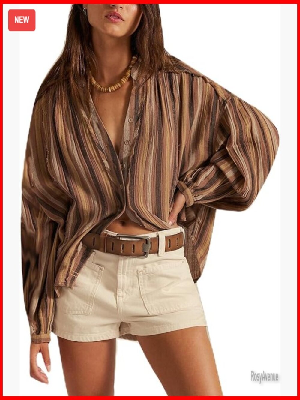 Vintage Plaid Striped Batwing Blouse Long Sleeve V Neck Crop Top
